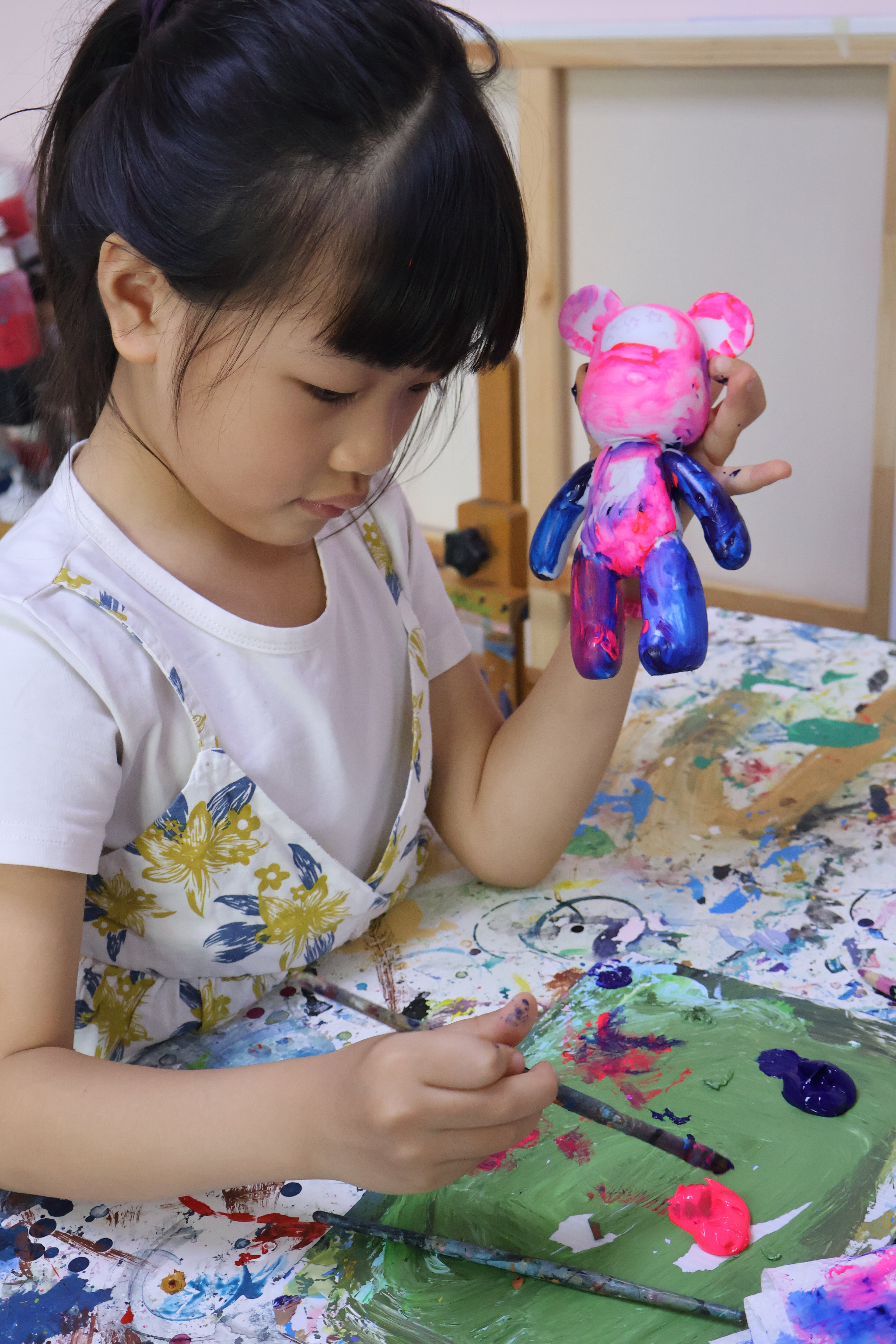 DIY Bear Figurine Painting & Keychain Making Experience