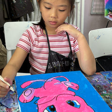 child learning art