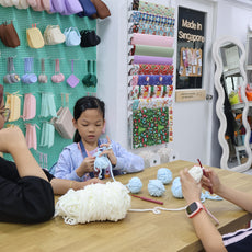 kids crocheting