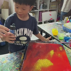 Acrylic Pour & DIY Keychain Making Workshop