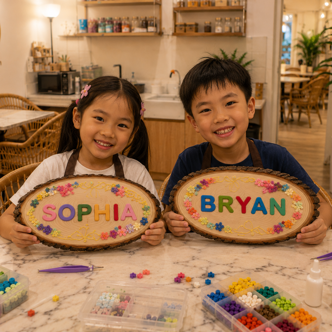 diy wooden name board kids